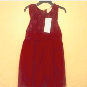 Btween embroider, crocheted, mesh dress